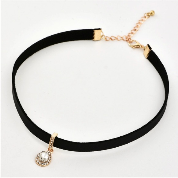 Teardrop Rhinestone Choker - Picture 2 of 3